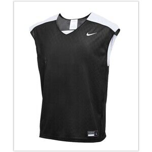 NWT Nike DRI-FIT Reversible Lacrosse Practice Jersey Black White BQ3129-012, L